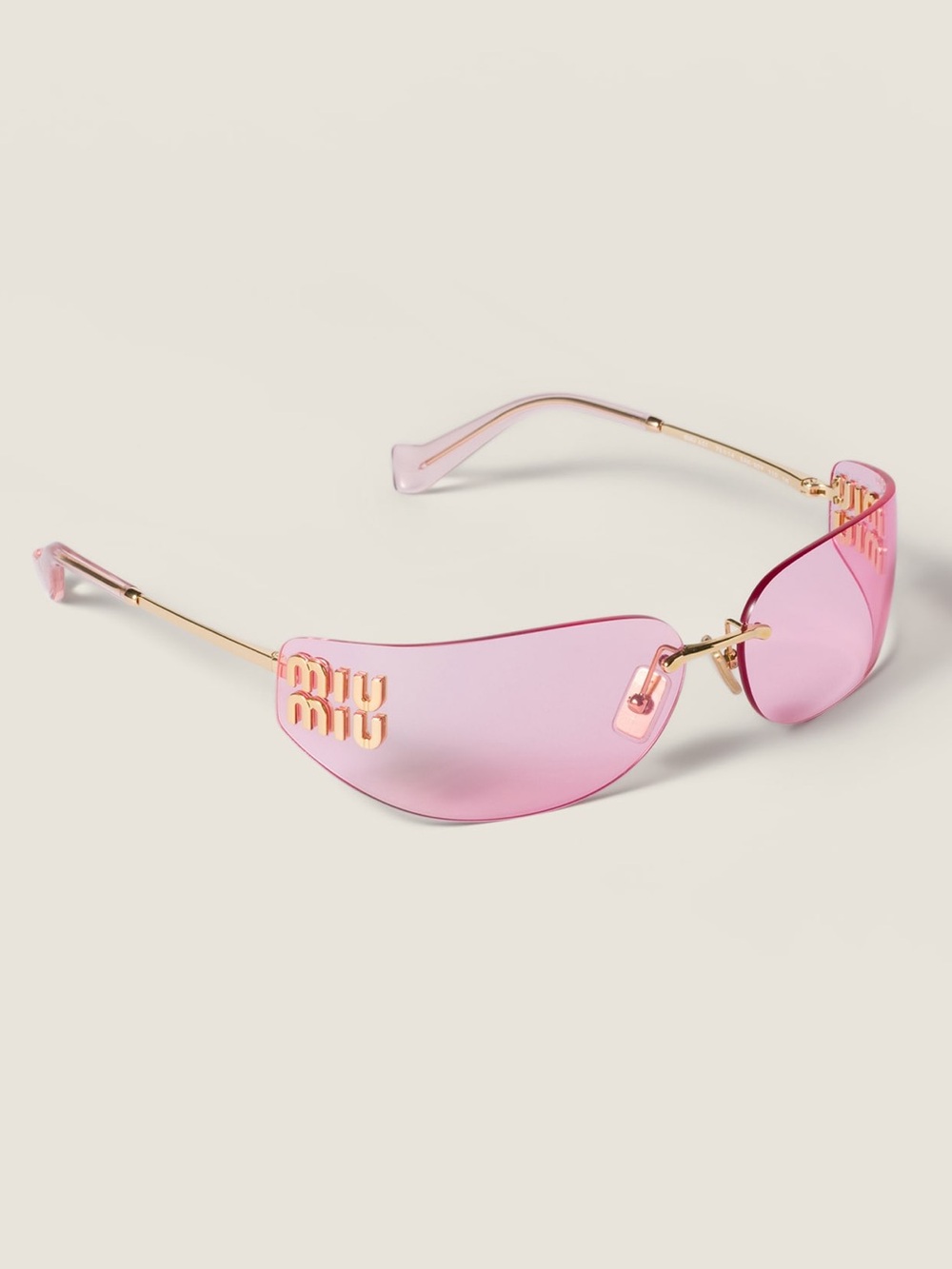 Miu Miu Aube Sunglasses Pink Gold SMUA51 75-14-110